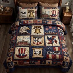 Heritage Patch 3 Piece Quilted Bedding Set Gift For African American Heritage Lovers