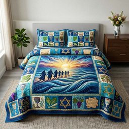 Sunset Exodus 3 Piece Quilted Bedding Set Gift For Nature Lovers