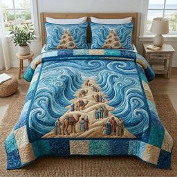 Passover Heritage 3 Piece Quilted Bedding Set Gift For African American Heritage Lovers