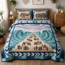 Miracle Sea Path 3 Piece Quilted Bedding Set Gift For Beach Lovers