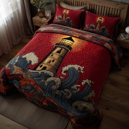 Mariner Spire Nautical 3 Piece Quilted Bedding Set Gift For Beach Lovers