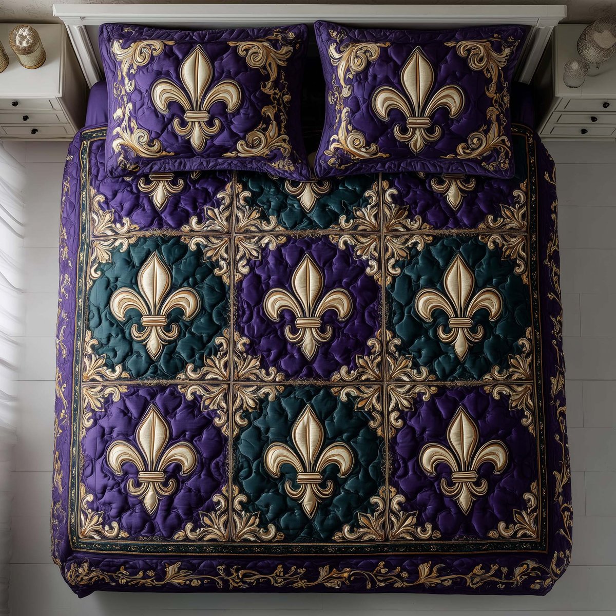 Masquerade Dream 3 Piece Quilted Bedding Set Gift For Home Decor Lovers