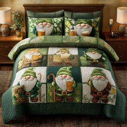 Irish Blessings 3 Piece Quilted Bedding Set Gift For Holiday Decor Lovers