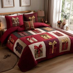 Patchwork Gifts 3 Piece Quilted Bedding Set Gift For Home Decor Lovers