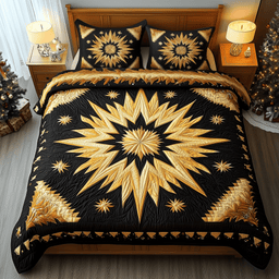 Native American 3 Piece Quilted Bedding Set Gift For Home Decor Lovers