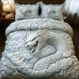 Guardian of the Heavens 3 Piece Quilted Bedding Set Gift For Fantasy Lovers