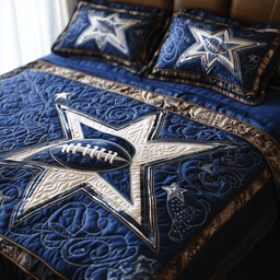 Cowboy Star 3 Piece Quilted Bedding Set Gift For Western Lovers