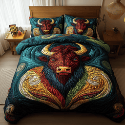 Icon of the West 3 Piece Quilted Bedding Set Gift For Home Decor Lovers
