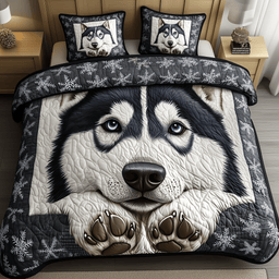 Polar Guardian Bliss Dog 3 Piece Quilted Bedding Set Gift For Dog Lovers