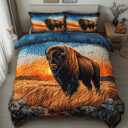 Grassland Guardian 3 Piece Quilted Bedding Set Gift For Home Decor Lovers