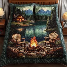 Nature Retreat 3 Piece Quilted Bedding Set Gift For Nature Lovers