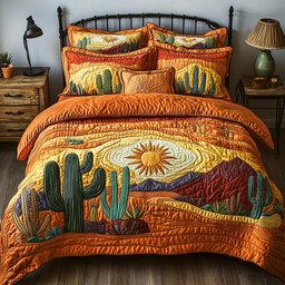 Southwest Flora Tapestry 3 Piece Quilted Bedding Set Gift For Home Decor Lovers