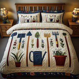 Garden Dreamer 3 Piece Quilted Bedding Set Gift For Flower Lovers