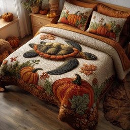 Sea Turtle 3 Piece Quilted Bedding Set Gift For Turtle Lovers