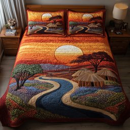 Ancestral Grounds 3 Piece Quilted Bedding Set Gift For Home Decor Lovers