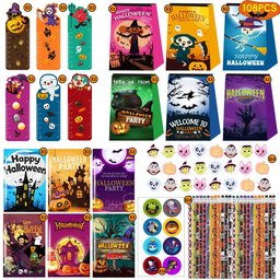 Halloween Stationery Party Favors 108 Pcs