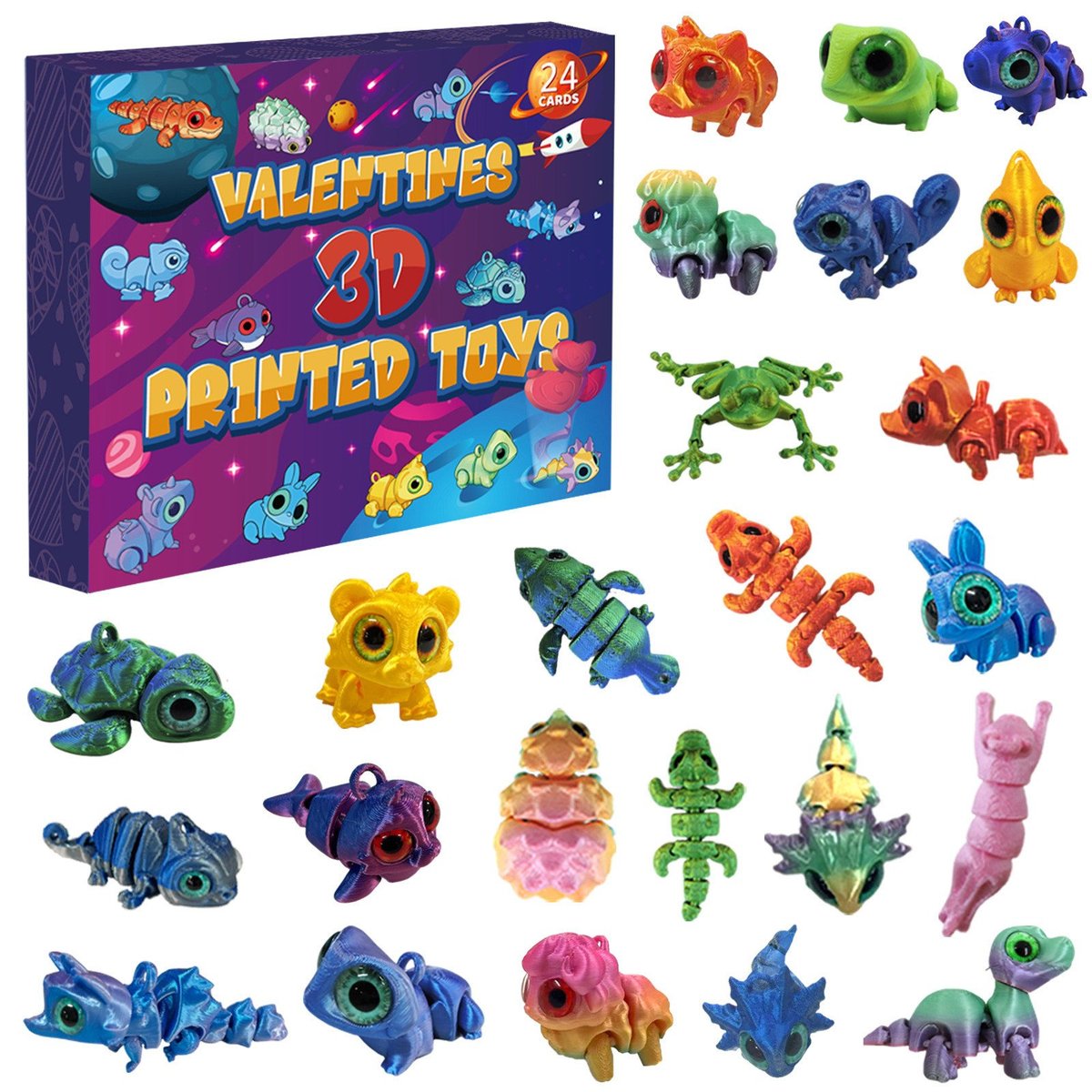 3D Printed Fidget Animals Advent Calendar