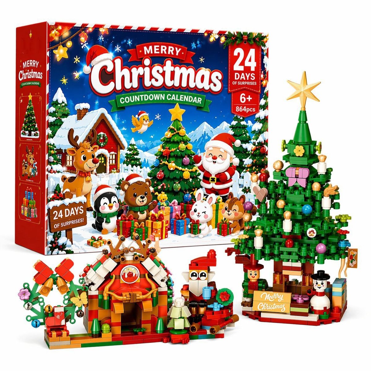 Christmas Cabin Building Blocks Advent Calendar