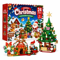Christmas Cabin Building Blocks Advent Calendar