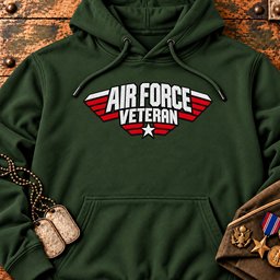 Air Force Veteran T Shirt, Hoodie, Polo Hoodie Forest Green