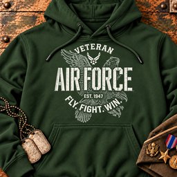 Air Force Eagle Veteran T Shirt, Hoodie, Polo Hoodie Forest Green