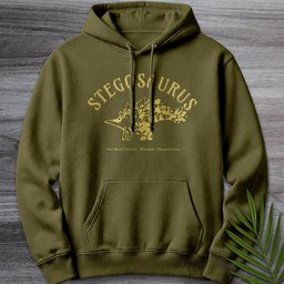 Stegosaurus Whomst Thagomizes Premium Hoodie
