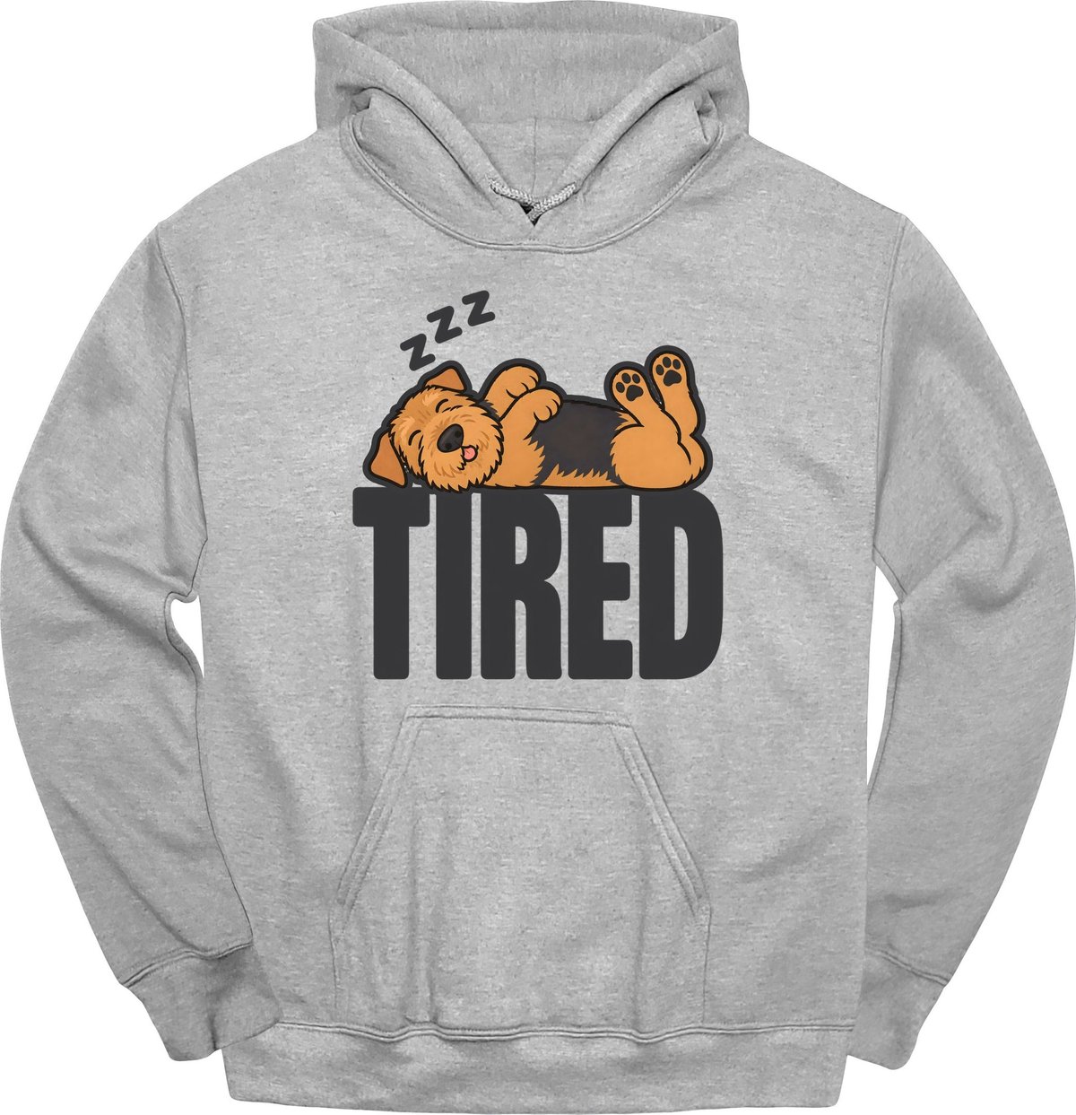 Airedale Tired Dog Hoodie Gift For Dog Lover