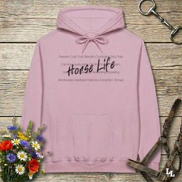 Horse Life Words Hoodie Gift For Horse Lover