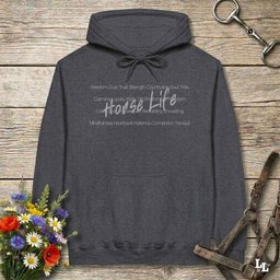 Horse Life Words Hoodie Gift For Horse Lover