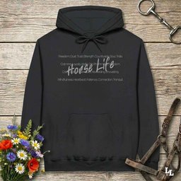 Horse Life Words Hoodie Gift For Horse Lover