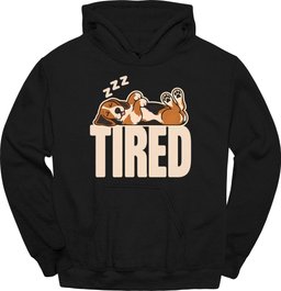 American Foxhound Tired Dog Hoodie Gift For Dog Lover
