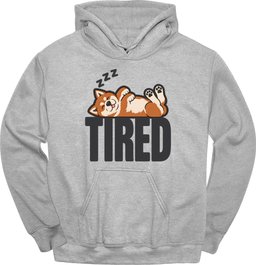 Akita Tired Dog Hoodie Gift For Dog Lover