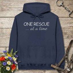 One Rescue At A Time Hoodie Gift For Horse Lover