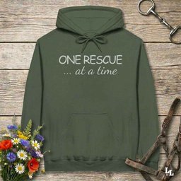 One Rescue At A Time Hoodie Gift For Horse Lover