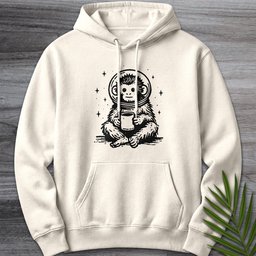 Astro Coffee Monkey Premium Hoodie Gift For Nature Lover