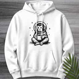 Astro Coffee Monkey Premium Hoodie Gift For Nature Lover