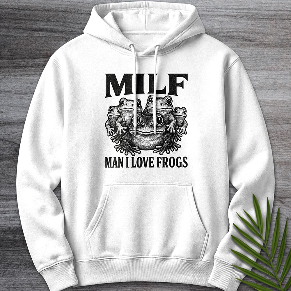 Man I Love Frogs Premium Hoodie Gift For Frog Lover