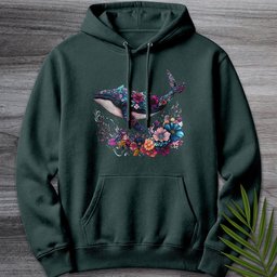 Blossom Marine Whale Premium Hoodie Gift For Nature Lover