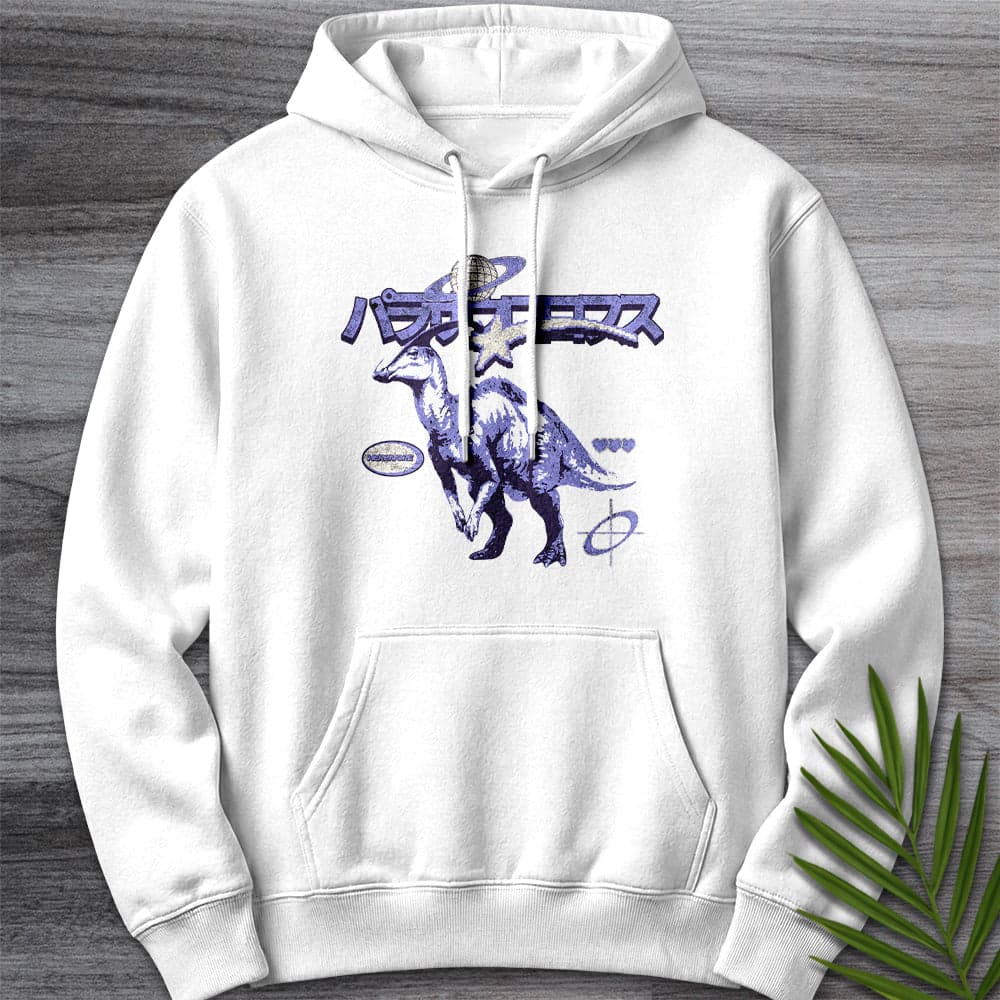 Old Vintage Japanese Parasaurolophus Premium Hoodie Gift For Nature Lover