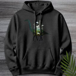 Brachiosaurus Environment Silhouette Premium Hoodie