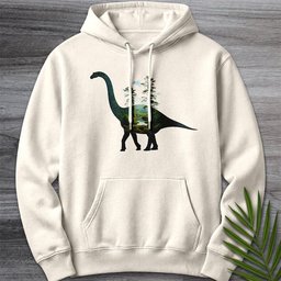 Brachiosaurus Environment Silhouette Premium Hoodie