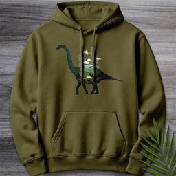 Brachiosaurus Environment Silhouette Premium Hoodie
