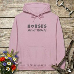 Horses Are My Therapy Hoodie Gift For Horse Lover