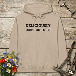 Deliciously Horse Obsessed Hoodie Gift For Horse Lover