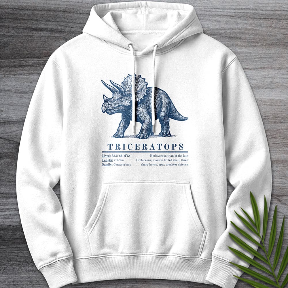 Triceratops Herbivorous Titan Premium Hoodie Gift For Dinosaur Lover