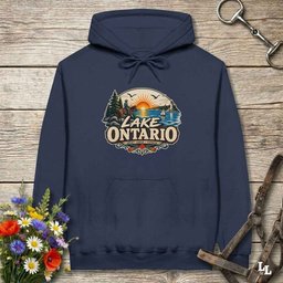 Lake Ontario Trail Riding Hoodie Gift For Horse Lover