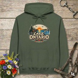 Lake Ontario Trail Riding Hoodie Gift For Horse Lover