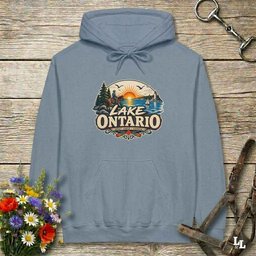Lake Ontario Trail Riding Hoodie Gift For Horse Lover