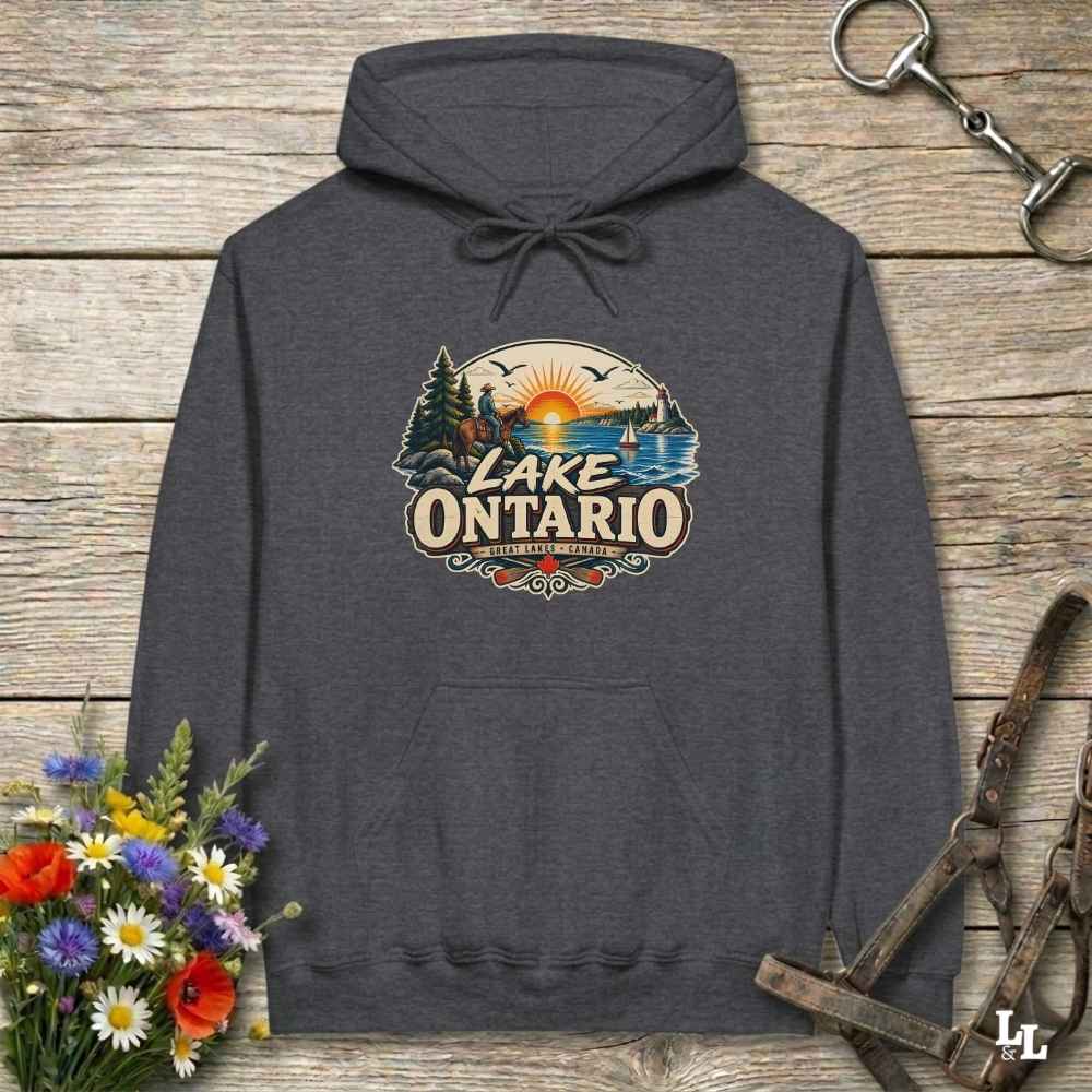 Lake Ontario Trail Riding Hoodie Gift For Horse Lover