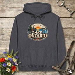 Lake Ontario Trail Riding Hoodie Gift For Horse Lover